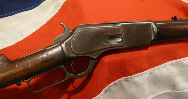 A Fabulous, Original, Incredibly Rare Wild West 1876 Winchester Repeating Rifle. With 22 inch Carbine Barrel, 2nd Model With Sliding Dust Cover. Probably The Most Famous & Historical American Rifle In The World. A License Free Antique Collectors Item