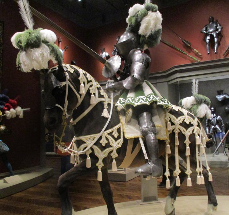 A Beautiful Full Suit of 16th Century Tudor Style Knight’s Historismus Plate Hall Armour with Halbeard Polearm. Fully Leather Strapped & Buckled So Likely, and Potentially, Wearable