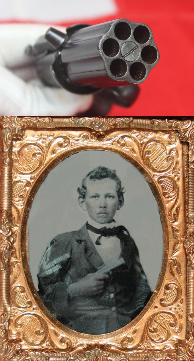 A Superb Pocket Sized 'Pepperbox' Derringer Revolver Six Shot Pistol Circa 1840, With Most Rare Sliding Hammer Safety Mechanism