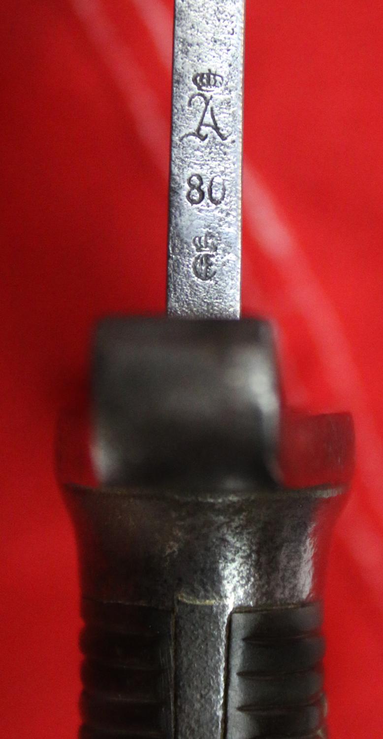 Original & Rare 19th Century Saxon M.1880 Faschinenmesser Pioneer Artillery Short Sword - Regimentally Marked