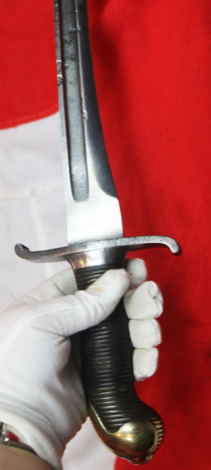 Original & Rare 19th Century Saxon M.1880 Faschinenmesser Pioneer Artillery Short Sword - Regimentally Marked