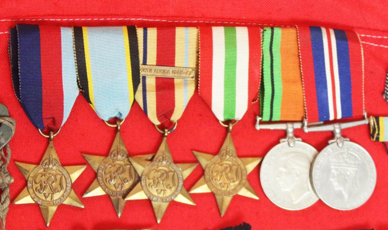Aircrew Europe Six Medal Group, With Africa Star and 1942-43 Bar, 13th Squadron Observer, Operation Jubilee, 19/8/1942, the Dieppe Raids, One of the Top Five Most Secret Operations of WW2 with His Observer Wing {x 2} Dog Tags, Cap Badge & Silver O Wing