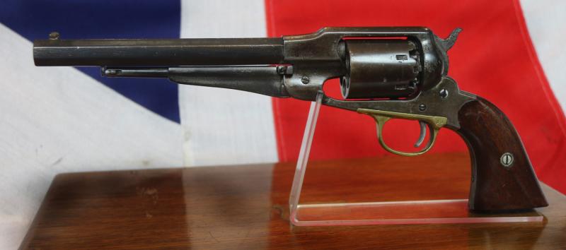 An Original US Civil War Remington New Model Army Revolver With Later Bespoke Antique Fitted Case, Flask & Tools. One Of the Most Iconic Revolvers Used During The US Civil War & Wild West Era.