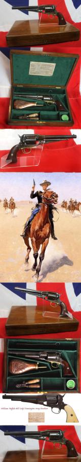 An Original US Civil War Remington New Model Army Revolver With Later Bespoke Antique Fitted Case, Flask & Tools. One Of the Most Iconic Revolvers Used During The US Civil War & Wild West Era.