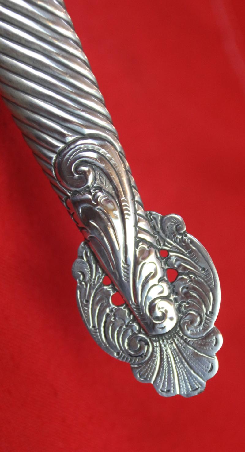 A Superb and Huge 19th Century Solid Hallmarked 800 Silver Mounted Gaucho Knife, By FRIED.HERDER ABR.SOHN SOLINGEN