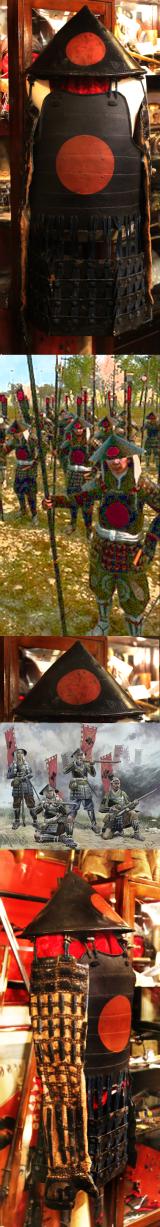 A Very Attractive, and Most Rare Original Antique Edo Era Ashigaru {Foot Samurai} Armour and Jingasa Helmet. Commanded in Battle By The Ashigarugashira 足軽頭 . Around 300 Years Old.