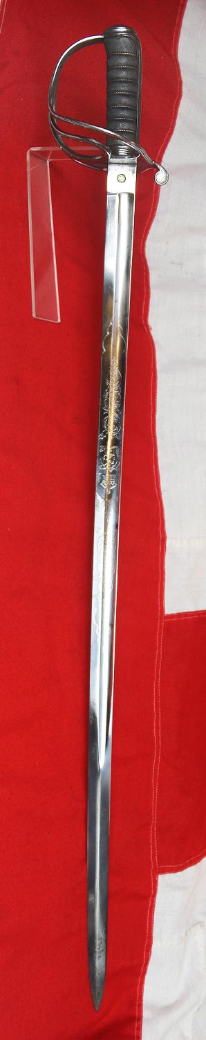 An Exceptional 1821 Pattern Victorian British Cavalry Officer's Combat Sabre By Hawkes & Co. Piccadilly. Fully Etched Deluxe Quality Blade. The Regulation Pattern Used in the 'Charge of the Light Brigade' in the Crimean War.