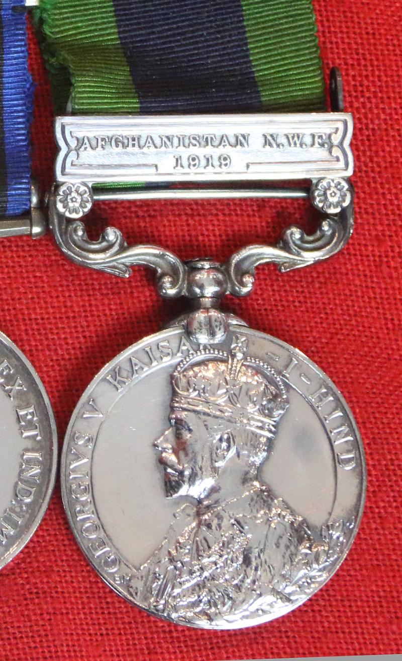 A Superb Group of Four Medals WW1 Trio, and Third Afghan War, 1919 Afghanistan Bar, India General Service Medal