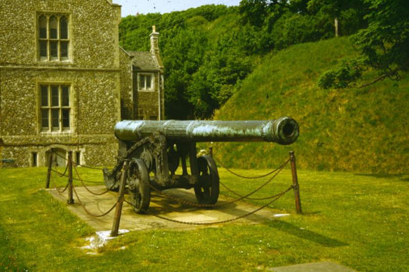 One Amazing {of Two} 17th Century Iron Cannon Balls From 'Queen Elizabeth's Pistol', A 24 Foot Long Basilisk Cannon. The Cannon Balls Were Found in the 19th Century. A Fabulous Relic From 'The Siege of Hull' During the English Civil War