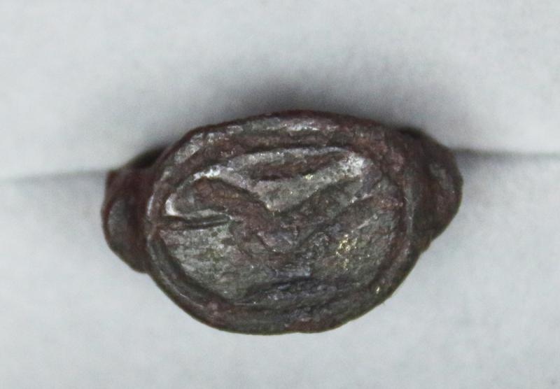 Roman Ist Century AD Hippocampus Intaglio Engraved Bronze 'Status' Ring. Around 2000 Years Old. From The Time Of the Divine Augustus, The First Emperor of Rome