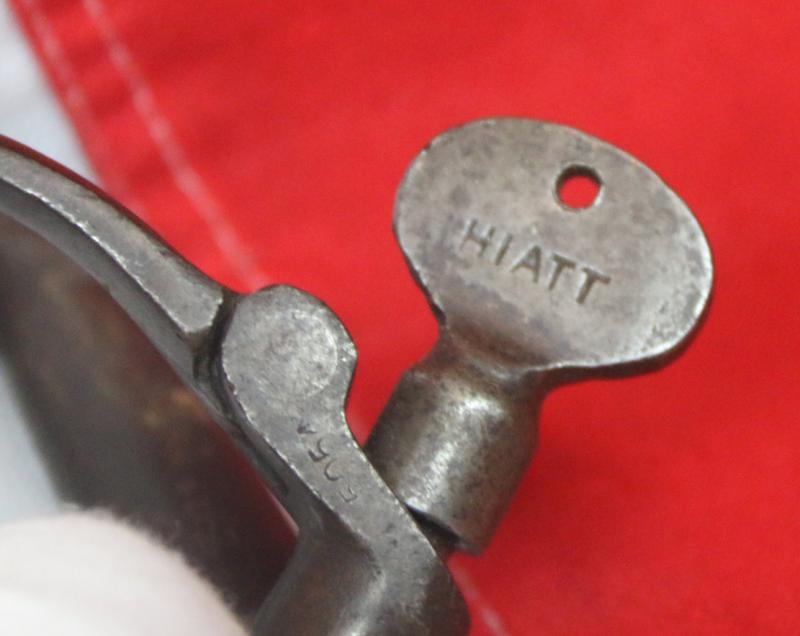 Victorian Police 'Jack the Ripper' Era Type Handcuffs or 'Derby's' & Original Oval Flat Key