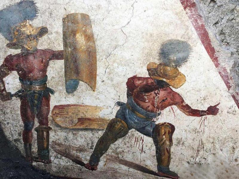 Ancient Roman Gladiator Bronze Seal Ring, With Intaglio of Standing Gladiator With Shield and Flagellum. Early Imperial Julio-Claudian Emperors Period From The 1st Century A.D. of Emperors Augustus, Tiberious, Caligula, Claudius & Nero