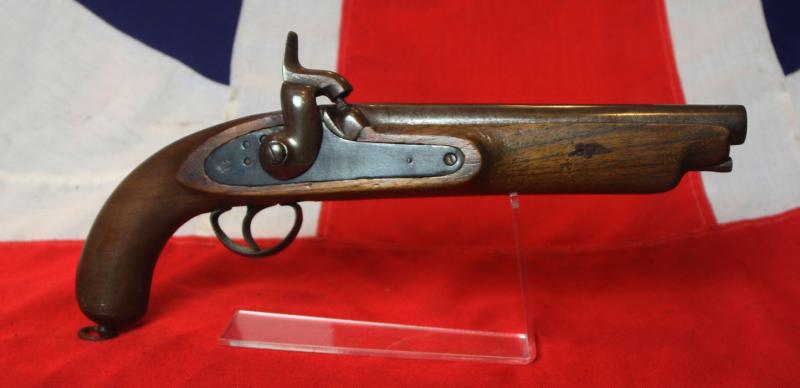 A 19th Century Indian Raj Period Percussion Cavalry Horse Pistol, With Damascus Twist Steel Barrel, Thus Likely For An Officer, Such as, a Risaldar/Subedar, or Risaldar Major of The Punjab Irregular Cavalry