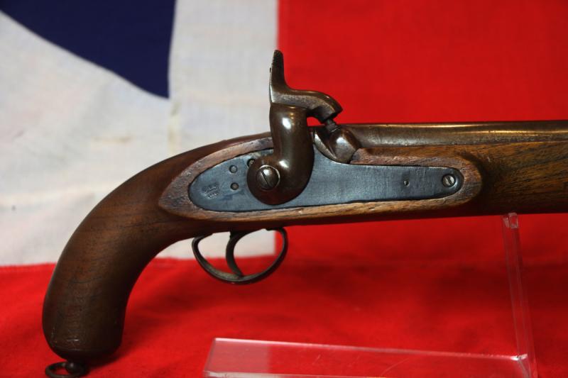 A 19th Century Indian Raj Period Percussion Cavalry Horse Pistol, With Damascus Twist Steel Barrel, Thus Likely For An Officer, Such as, a Risaldar/Subedar, or Risaldar Major of The Punjab Irregular Cavalry