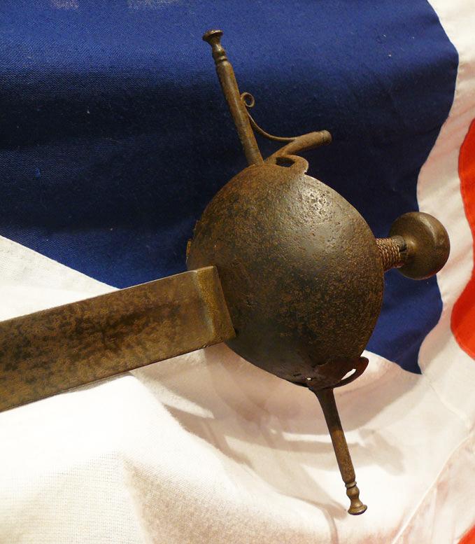 A Most Rare, Original Spanish Heavy Dragoon Cup Hilt Sword of the Napoleonic War Peninsular Campaign. An I8th Century or Earlier Form Spanish Rapier Hilt With a British 1796 Heavy Cavalry Ordnance Stamped Hadley Contract Blade