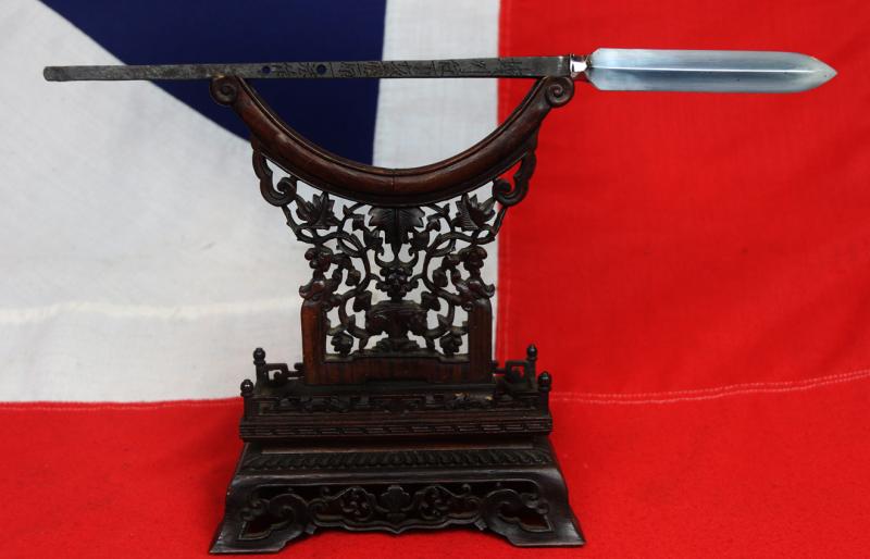 A Superb Samurai, Shinto Period, 350 Year Old, Ryo-Shinogi Yari Polearm Spear, Signed Bushu ju Shimosaka Fujiwara Kazunori, In Incredible Polish, Showing Fine Grain in the Hada and Wide Fine Suguha Hamon, With 12 'Notch' Tang