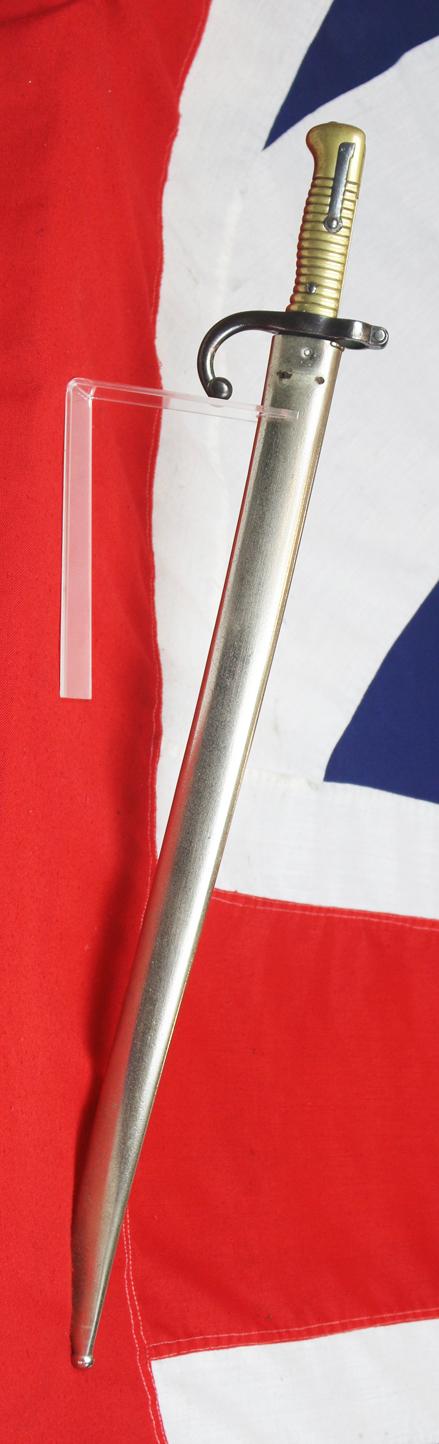 A Superb 19th Century French Chassepot M1866 Sword Bayonet, Franco Prussian War Issue, Manufactured at the Armoury of StEtienne 1870