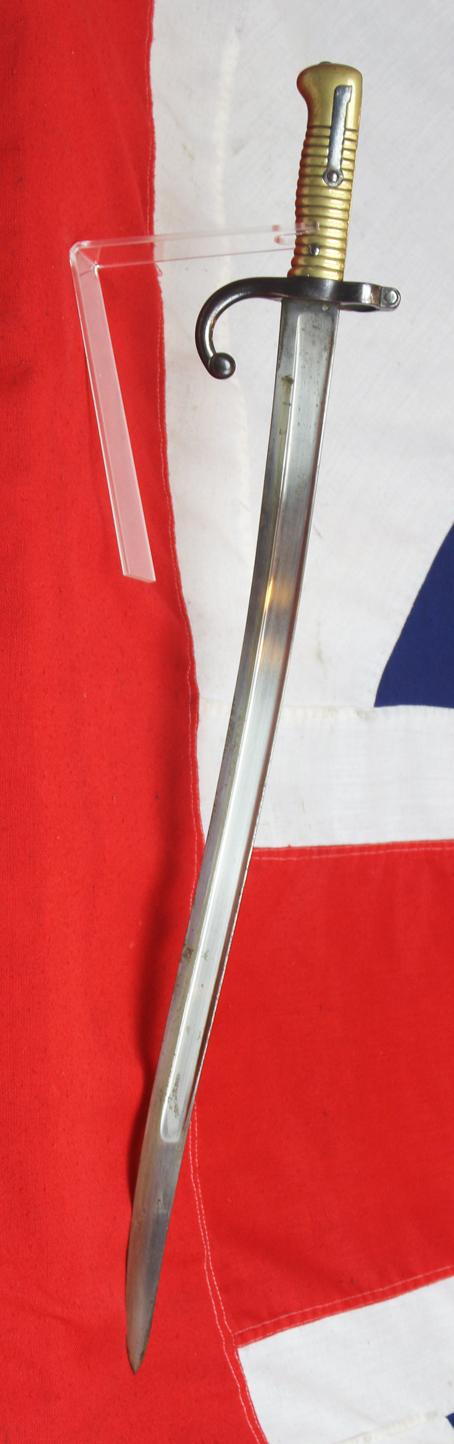 A Superb 19th Century French Chassepot M1866 Sword Bayonet, Franco Prussian War Issue, Manufactured at the Armoury of StEtienne 1870