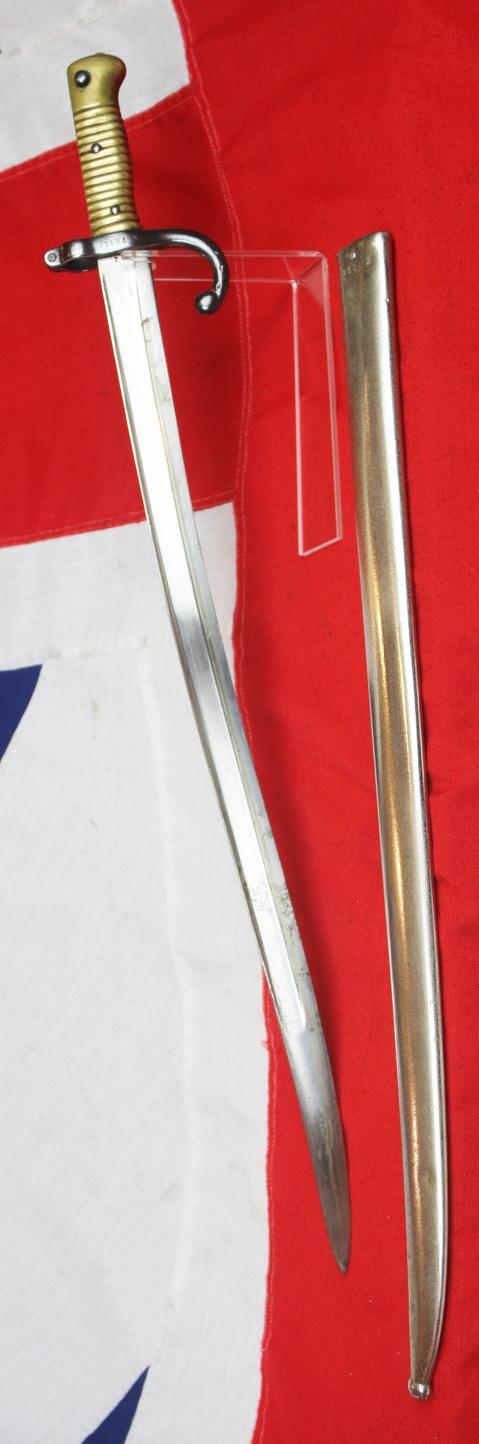 A Superb 19th Century French Chassepot M1866 Sword Bayonet, Franco Prussian War Issue, Manufactured at the Armoury of StEtienne 1870