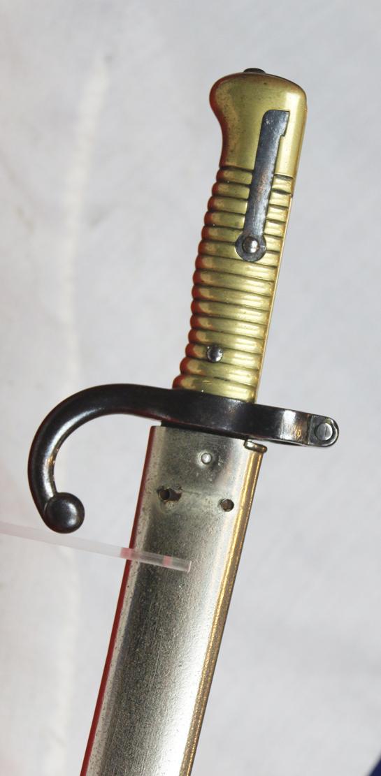 A Superb 19th Century French Chassepot M1866 Sword Bayonet, Franco Prussian War Issue, Manufactured at the Armoury of StEtienne 1870