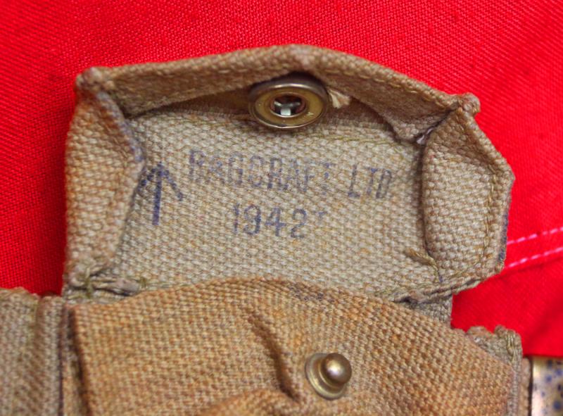 A Scarce Original WW2 British '37 Pattern Commando Officer's 9mm Browning Hi-power Holster, Ammunition Pouch & Waistbelt 1942/3 in Excellent Plus Condition