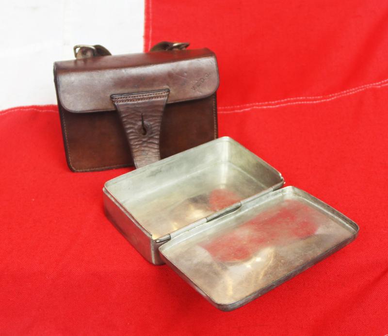 A Superb, WW1, British Officer's Field Service, Harrods 'Kit' Named 'A Welcome Present for Friends At the Front,'. Trench Warfare Pharmaceuticals Case for Morphine, Heroin & 7% Solution Cocaine From Harrods Department Store {Now Empty!}