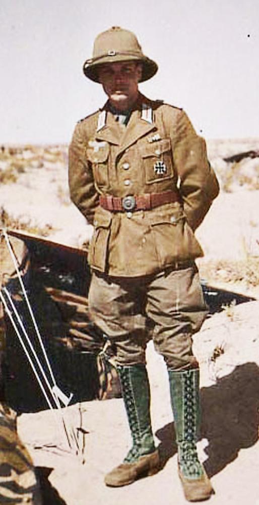 A 1st Army Intelligence Corps HQ General Staff Officer Medal Group of the British Army 'Desert Rats', With His Slip On Eppaulettes and Cap Badge