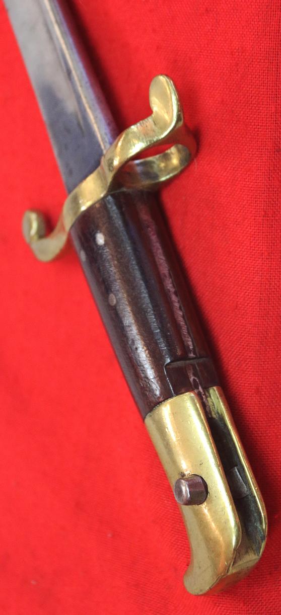 A Scarce Lancaster Oval Bore Rifle Sword Bayonet, Sappers and Miners 1855, Shortened Quill Back Blade