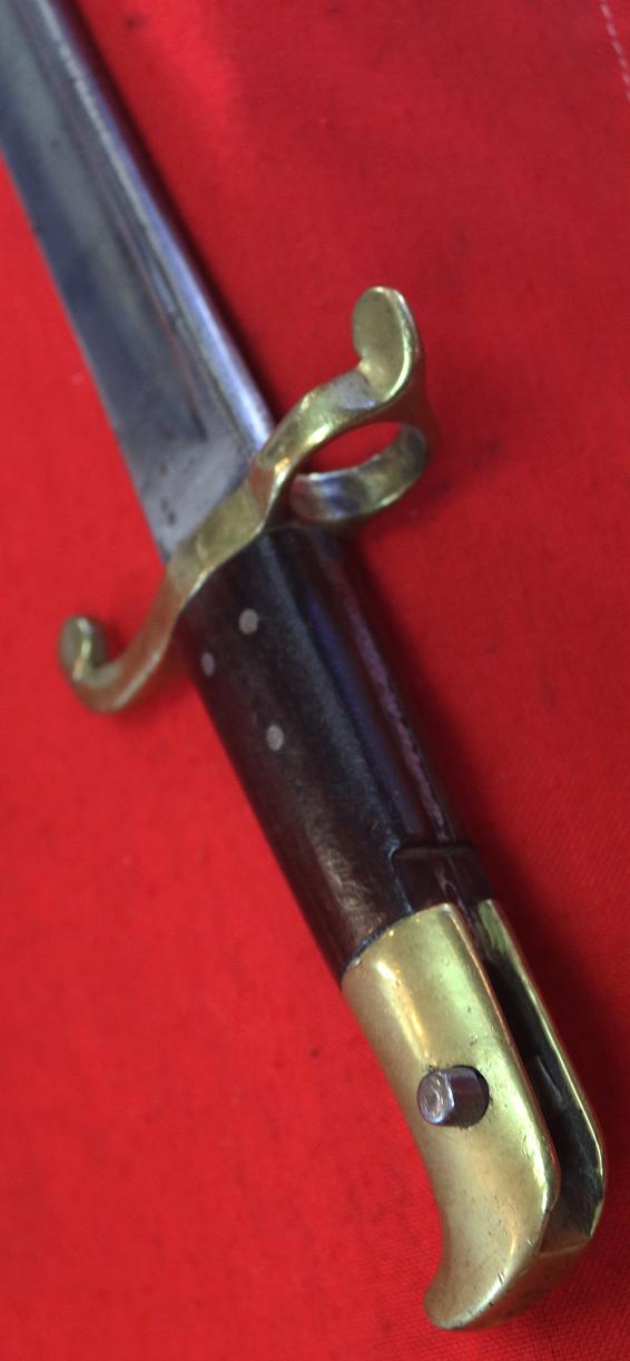 A Scarce Lancaster Oval Bore Rifle Sword Bayonet, Sappers and Miners 1855, Shortened Quill Back Blade