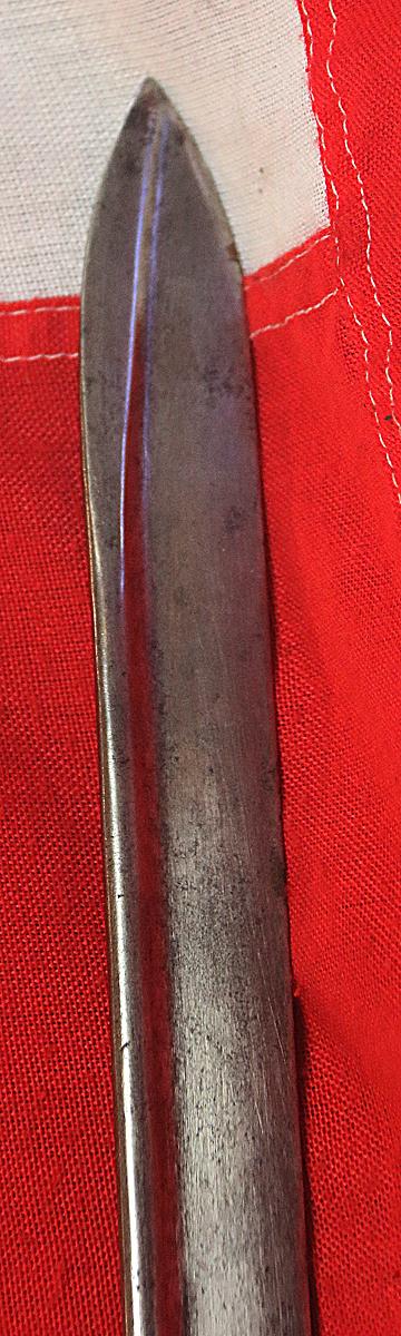 A Scarce Lancaster Oval Bore Rifle Sword Bayonet, Sappers and Miners 1855, Shortened Quill Back Blade