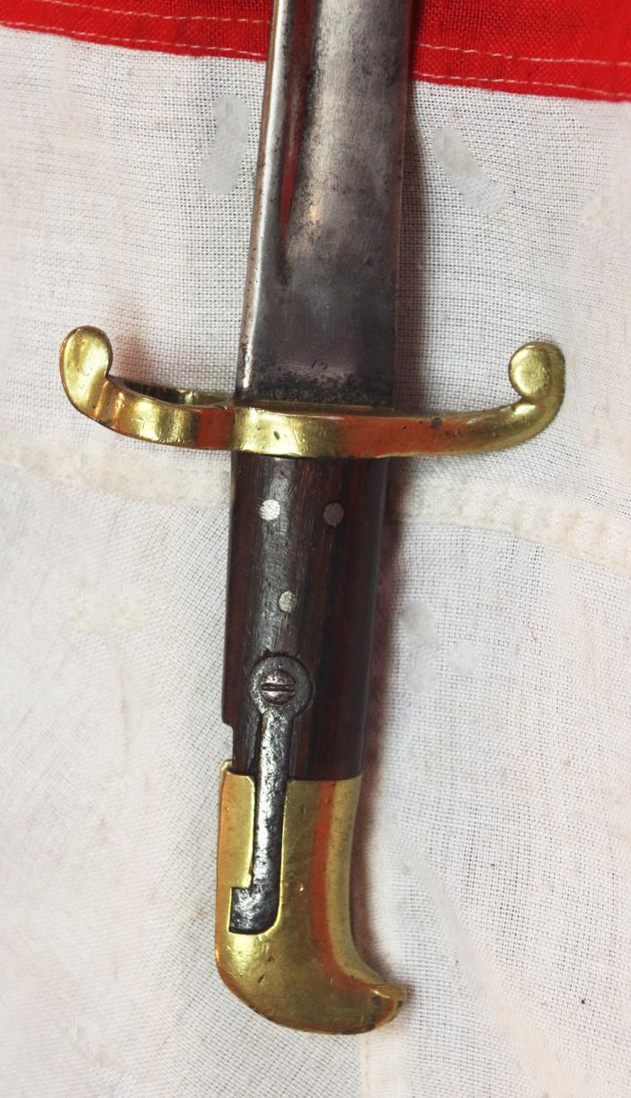 A Scarce Lancaster Oval Bore Rifle Sword Bayonet, Sappers and Miners 1855, Shortened Quill Back Blade