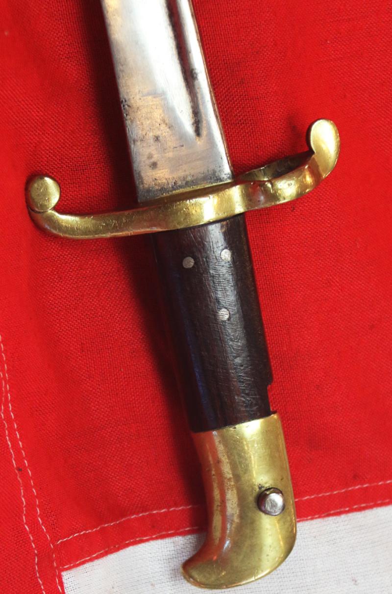 A Scarce Lancaster Oval Bore Rifle Sword Bayonet, Sappers and Miners 1855, Shortened Quill Back Blade