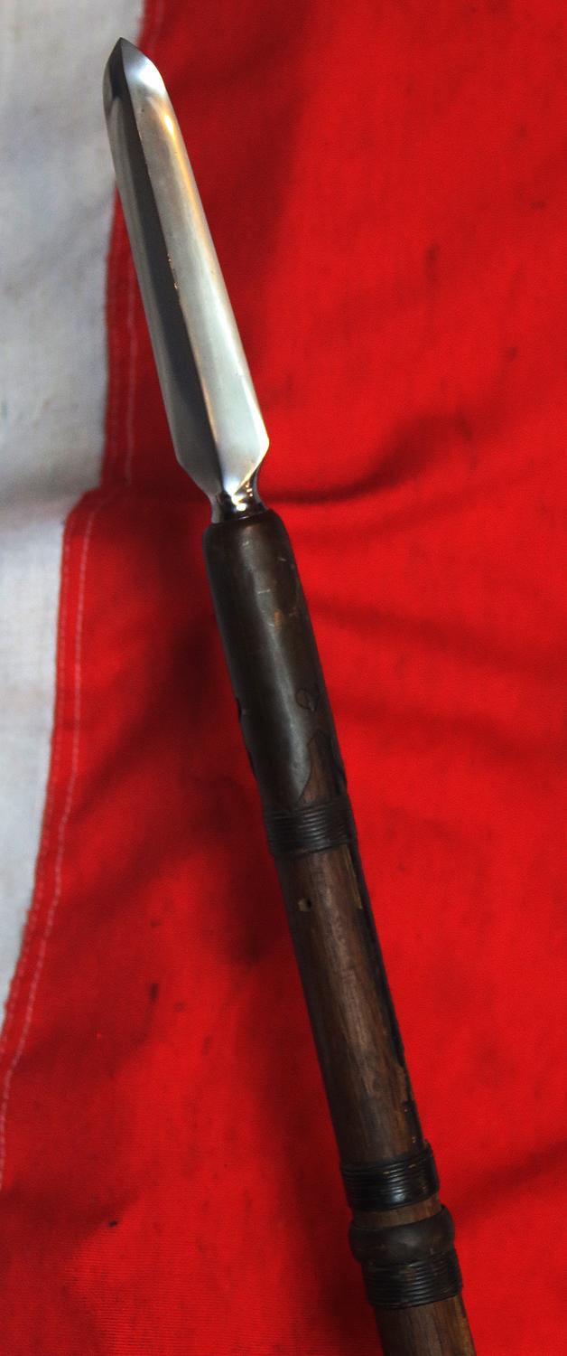 A Shinto Samurai Yari Pole Arm Signed Yamashiro Kami Fujiwara Norishige, Probably Yamashiro-no-Kami Fujiwara Kunishige, Early Edo Period