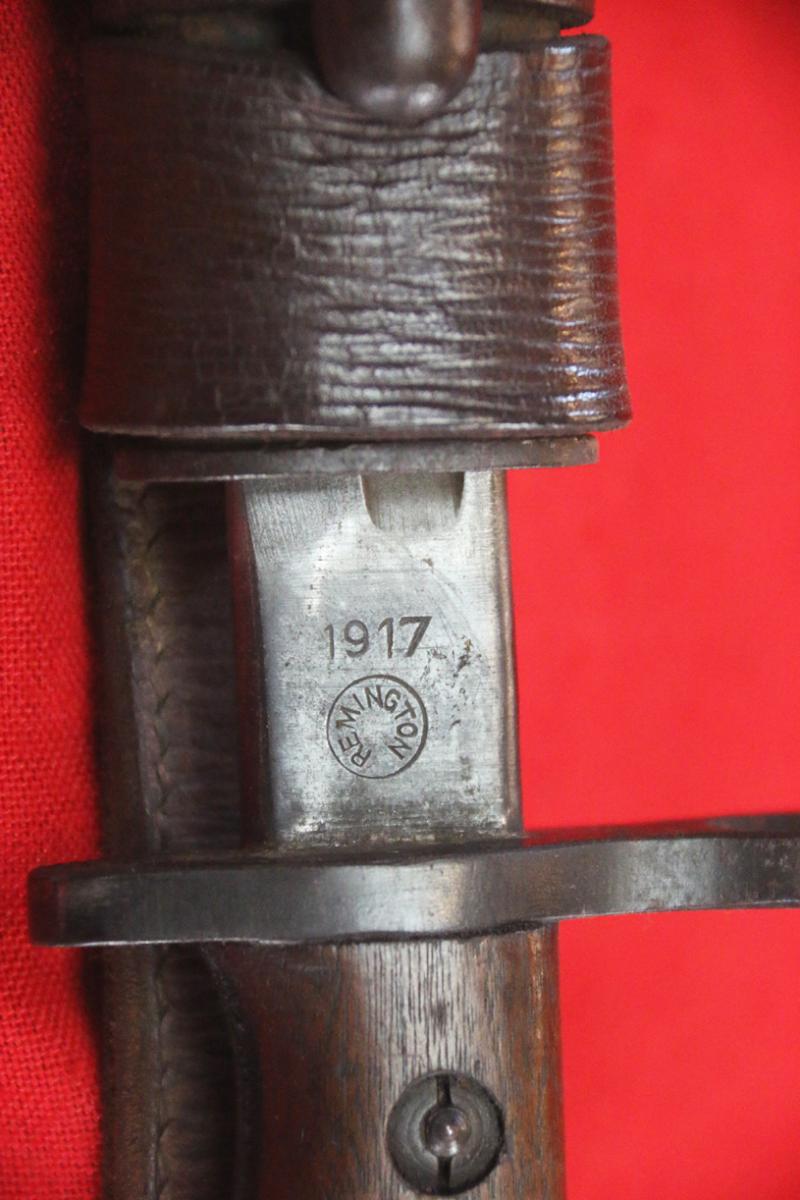 1917 US Bayonet, The *U.S. Model 1913 ‘1917’ Dated Remington Bayonet and Scabbard with Original Frog.