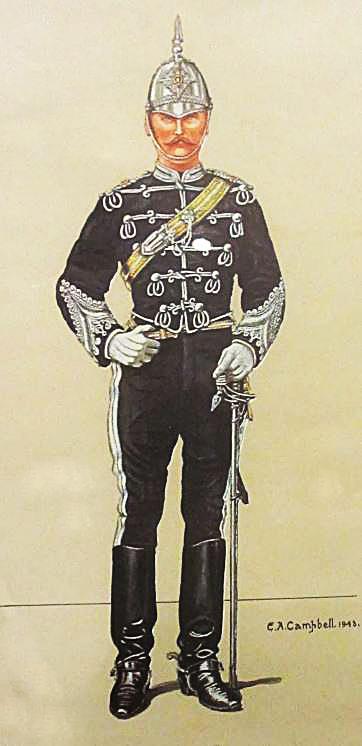 A Most Scarce Edwardian Hampshire Yeomanry Carabiniers Regimental Silver Place Badge With 'Battle Honour' Scroll, South Africa 1900-1901