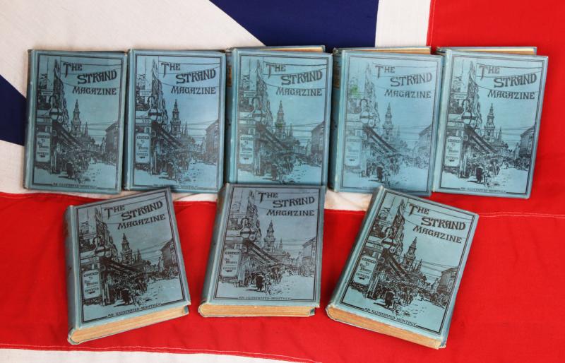 What A Fantastic Gift For A Sherlock Holmes Devotee! First Editions In Book Form. A Beautiful and Rare Set Of The Original 8 Book Bindings, 'The Strand Magazine', That Famously Contains the First Bound Volumes of Sherlock Holmes Adventures