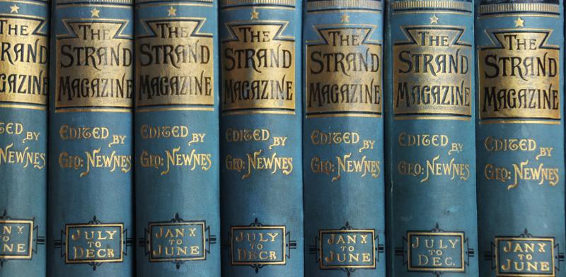 What A Fantastic Gift For A Sherlock Holmes Devotee! First Editions In Book Form. A Beautiful and Rare Set Of The Original 8 Book Bindings, 'The Strand Magazine', That Famously Contains the First Bound Volumes of Sherlock Holmes Adventures