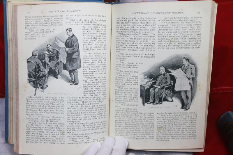 What A Fantastic Gift For A Sherlock Holmes Devotee! First Editions In Book Form. A Beautiful and Rare Set Of The Original 8 Book Bindings, 'The Strand Magazine', That Famously Contains the First Bound Volumes of Sherlock Holmes Adventures
