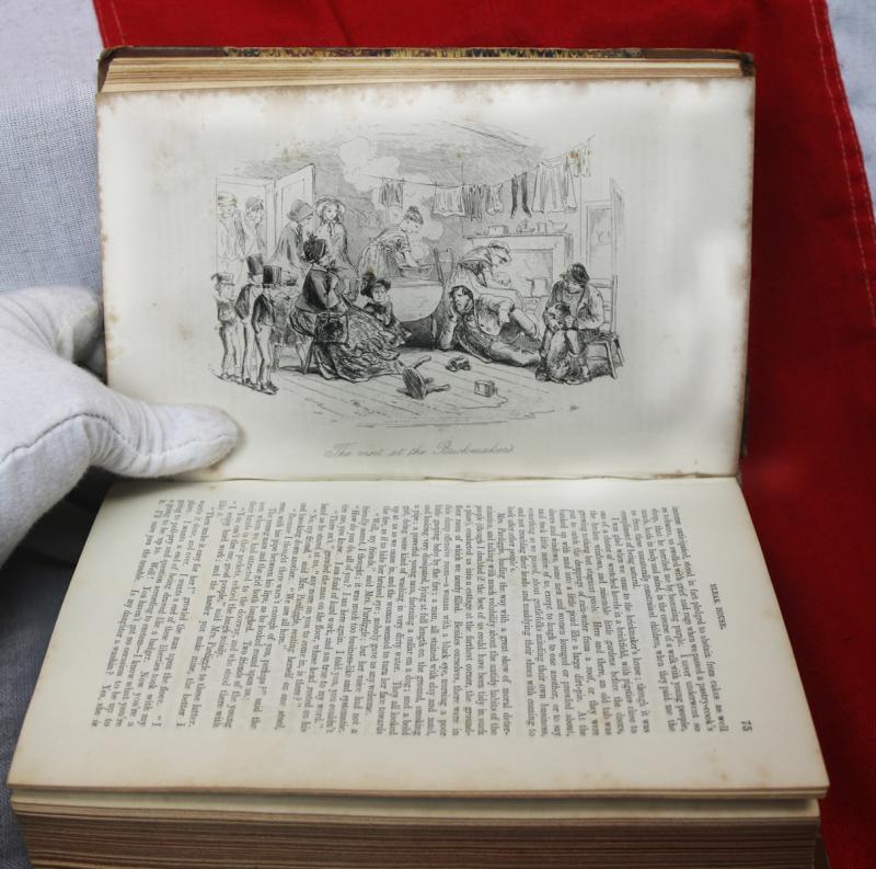 A 1st Edition, Ist Impression Charles Dickens Bleak House Printed 1853 Leather Bound in Light Brown Calf and Black Title With Gilding & Marbled End Boards