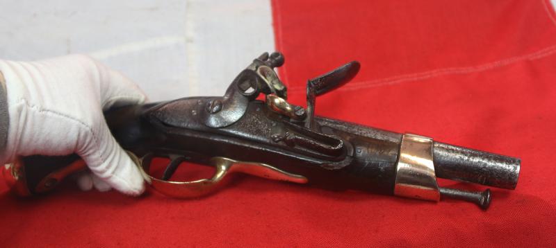 A Superb, Really Rare, French, Napoleonic Short Sea Service Boarding Pistol. The Pistolet De Bord Maritime, Modele 1786, Manufacture Nationale De Tulle Circa 1792