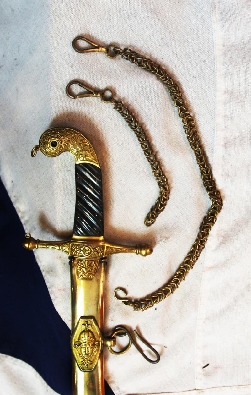 A Sublime Napoleonic Ist Empire French Superior Officer’s Blue & Gilt Officer’s Sword in the Mameluke Style, With Finest Deluxe Grade Chiselled Decor. We Always Try Our Utmost To Offer The Finest or Most Intriguing Pieces We Can From History