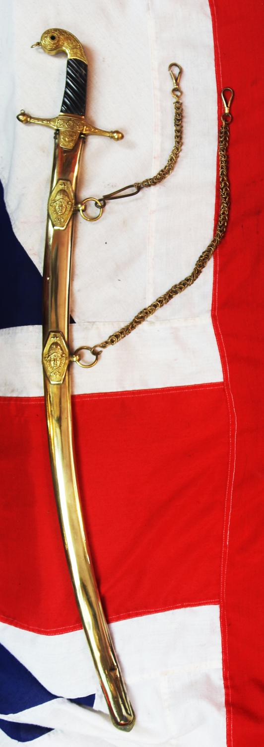 A Sublime Napoleonic Ist Empire French Superior Officer’s Blue & Gilt Officer’s Sword in the Mameluke Style, With Finest Deluxe Grade Chiselled Decor. We Always Try Our Utmost To Offer The Finest or Most Intriguing Pieces We Can From History