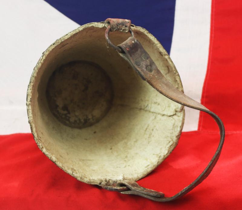 Most Attractive, Antique, 19th Century Fire Bucket Decorated in Scarlet Red Livery, with Royal Crest. Such A Colour Is Synonymous With Britain. The Redcoats of the Royal Guard, The Red Pillar Boxes, Even Red Telephone Boxes & Once, The Entire British Army