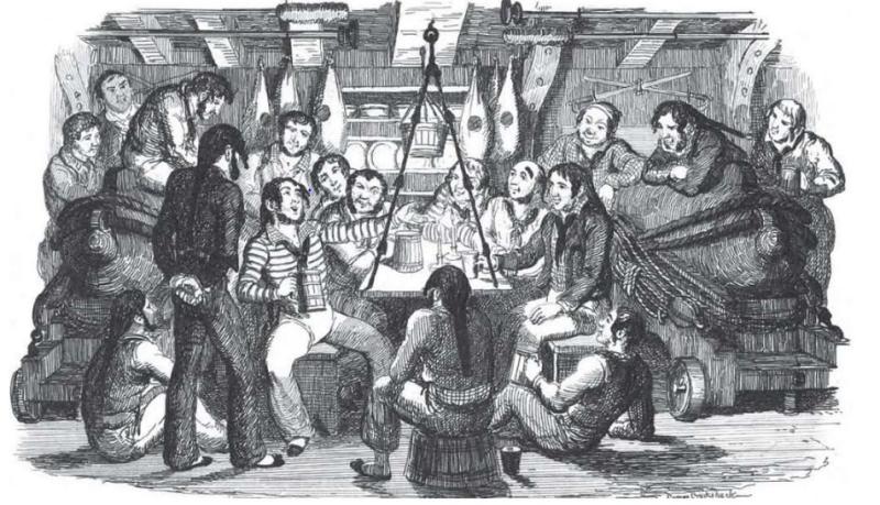 A Supurb Trafalger Period Navy Rum, Stoneware Ceramic Rum Barrel, with King George IIIrd Royal Crest And Lions, & 'Fore and Aft' Barrel Tap Apertures