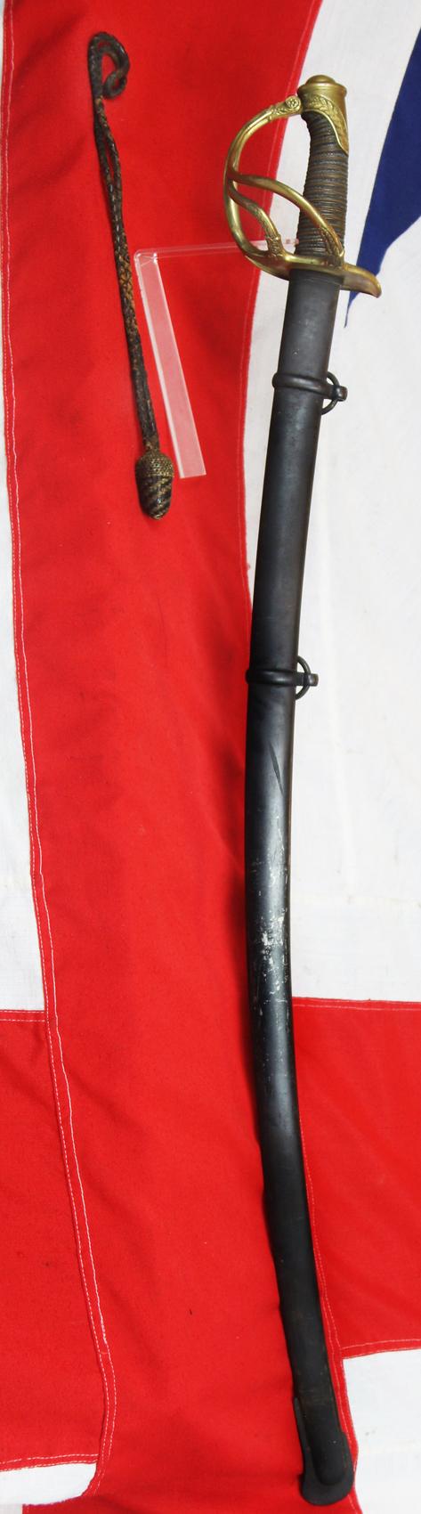 A Fabulous & Rare US Civil War General's Sabre With Its Original Civil War General Officer's Pattern 'Acorn' Sword Knot, & Steel Combat Scabbard. Superb Deluxe Etched Blade