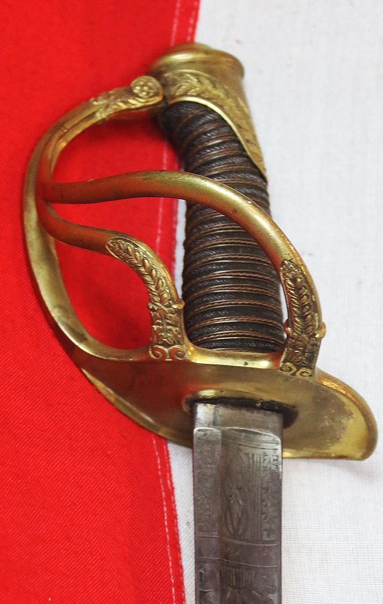 A Fabulous & Rare US Civil War General's Sabre With Its Original Civil War General Officer's Pattern 'Acorn' Sword Knot, & Steel Combat Scabbard. Superb Deluxe Etched Blade
