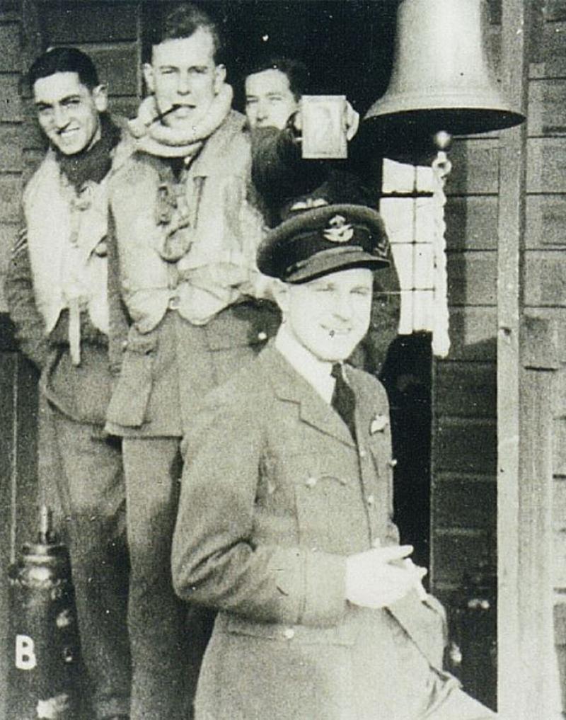 An Original and Superb WW2 RAF Air Ministry Issue 'Scramble Bell', Cast Bronze With Turned Hardwood Handle On A Brass Socket Mount With Brass Ball Top. Interior Bears The AM Crown Mark of the Air Ministry Contract