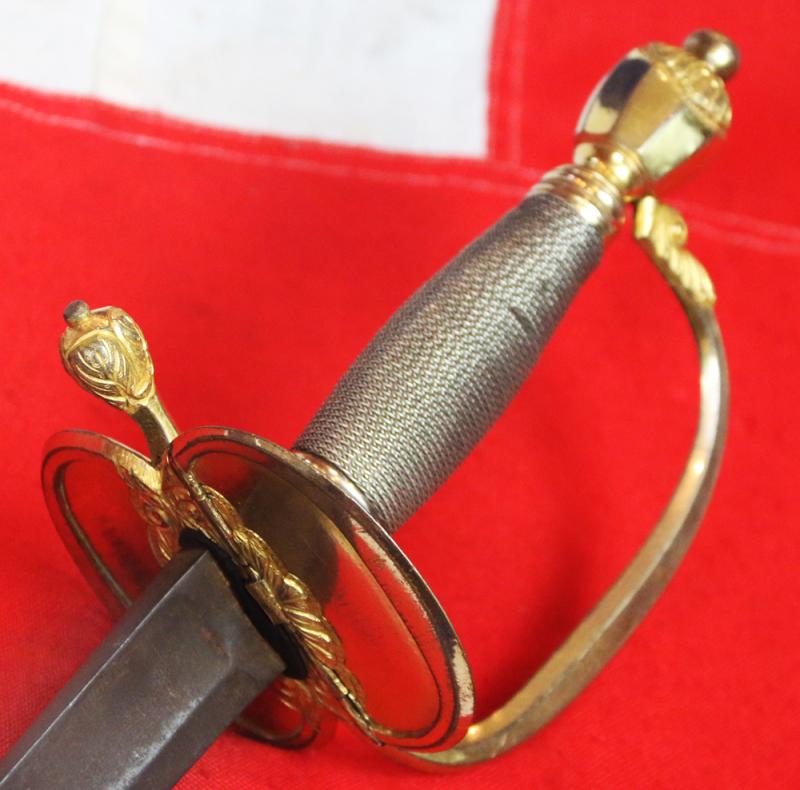 A Good 1796 Pattern Infantry Officer's Sword, With Near Mint Hilt of Almost All Its Original Mercurial Gilt and Silver Grip Wire.