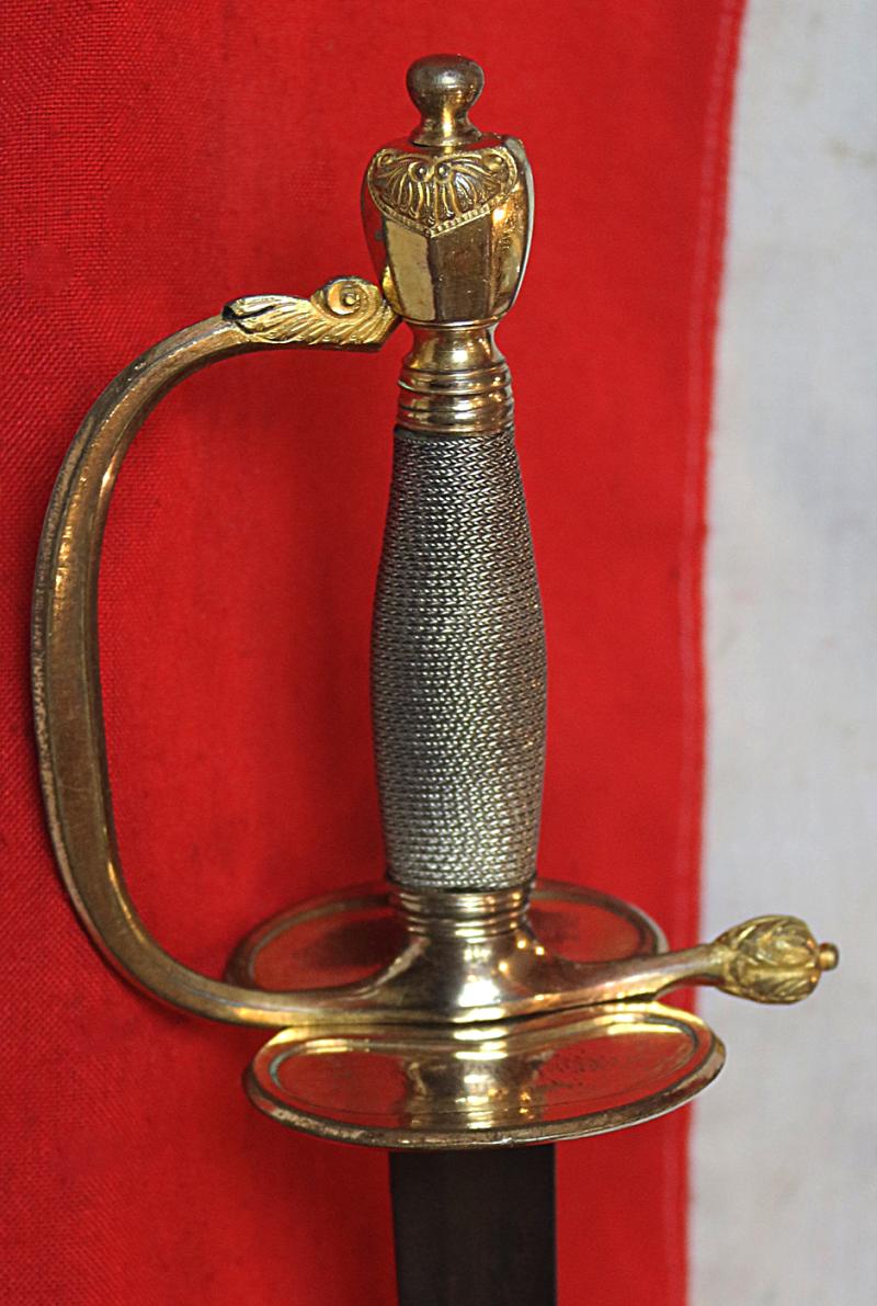 A Good 1796 Pattern Infantry Officer's Sword, With Near Mint Hilt of Almost All Its Original Mercurial Gilt and Silver Grip Wire.