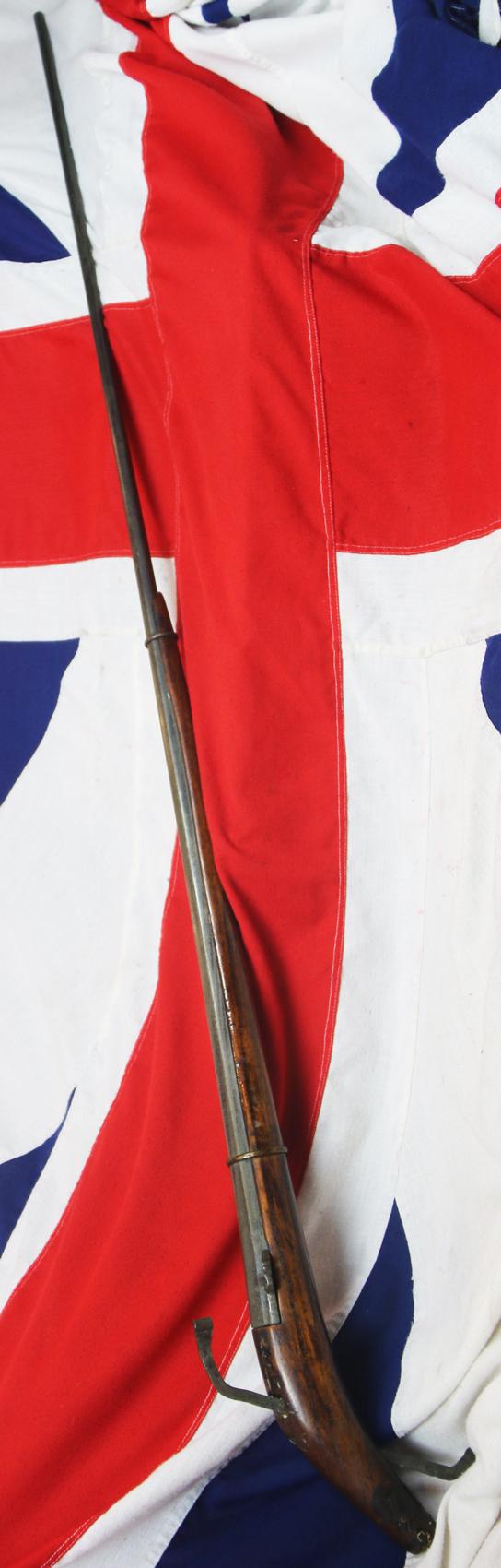 A Very Rare Ching Dynasty Imperial Chinese Military Matchlock Musket Around 1750. The Long Octagonal Barrel Bears an Imperial Seal Stamp Beneath the Breech